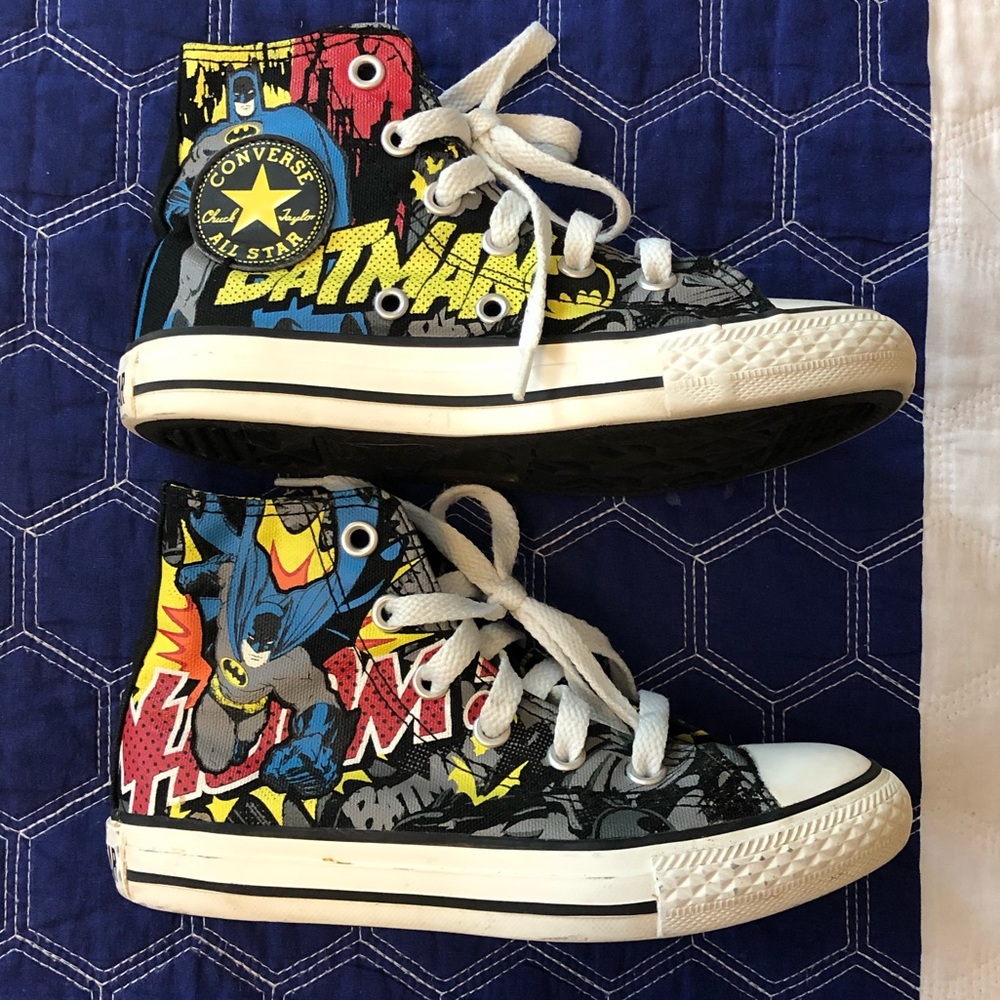 Little boy Batman theme Converse All Stars